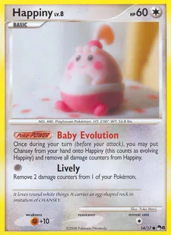 POP Series 8 Happiny Pokémon card